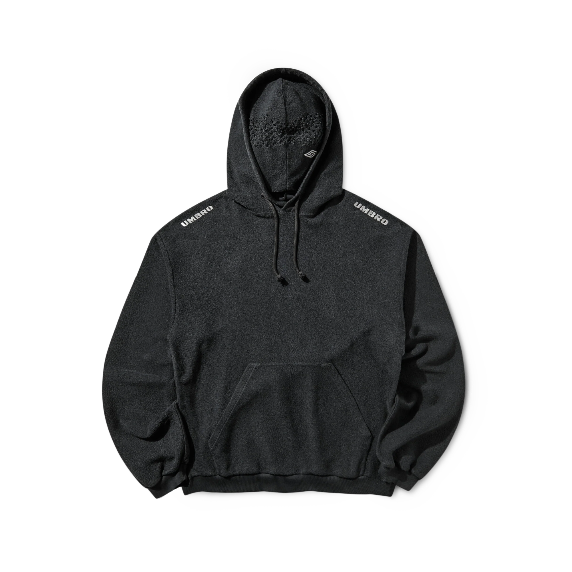 Umbro Lasered Masked Hoodie Washed Black