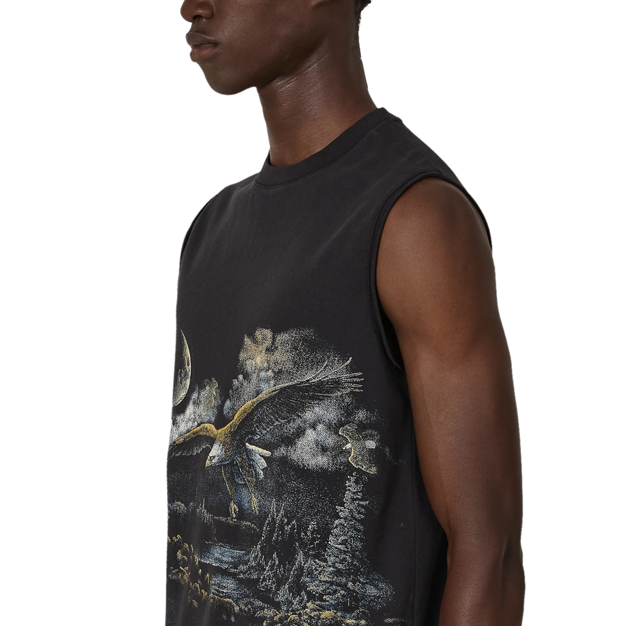 ROA Fai Sleeveless T-Shirt Washed Black