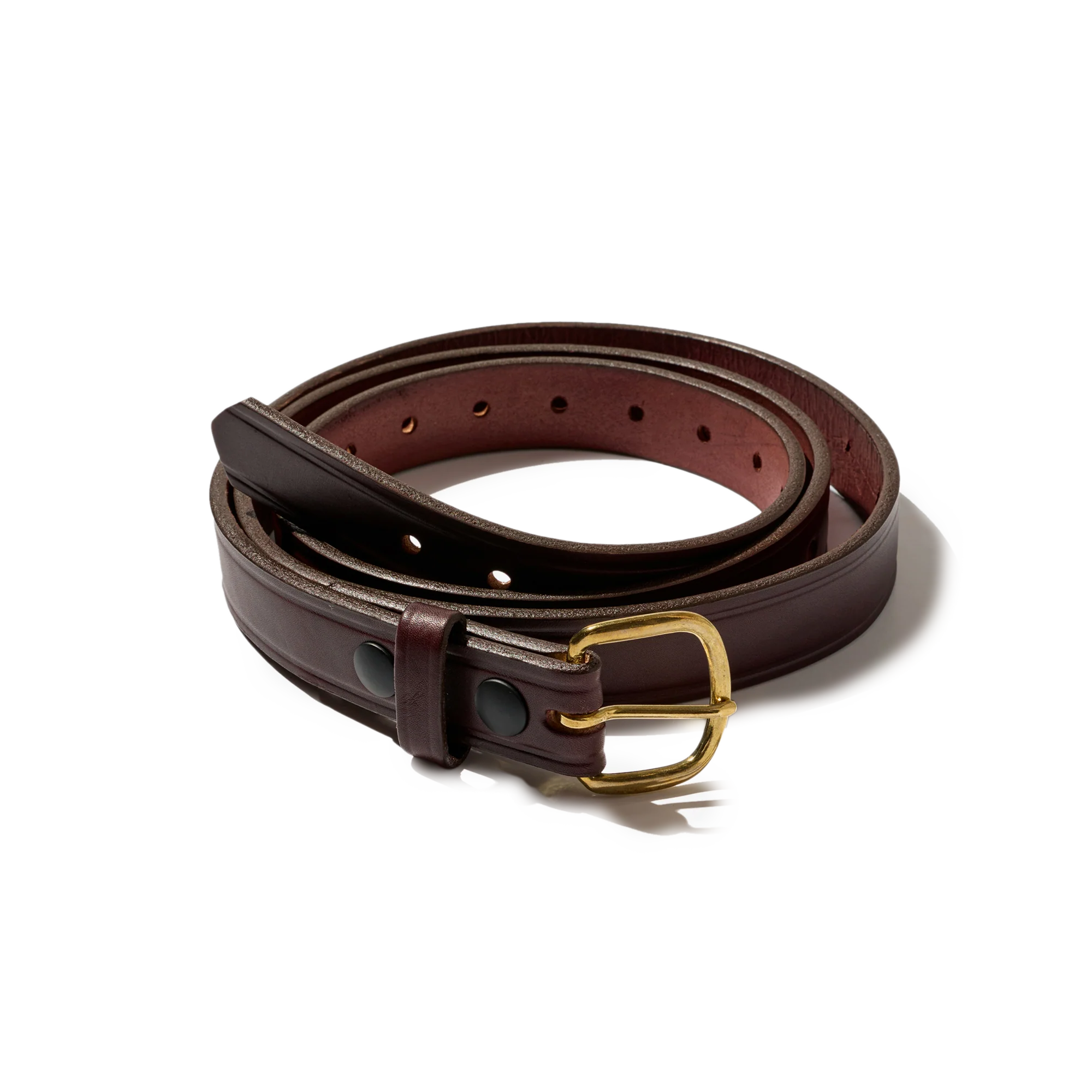 Engineered Garments Sizing Belt Brown Leather