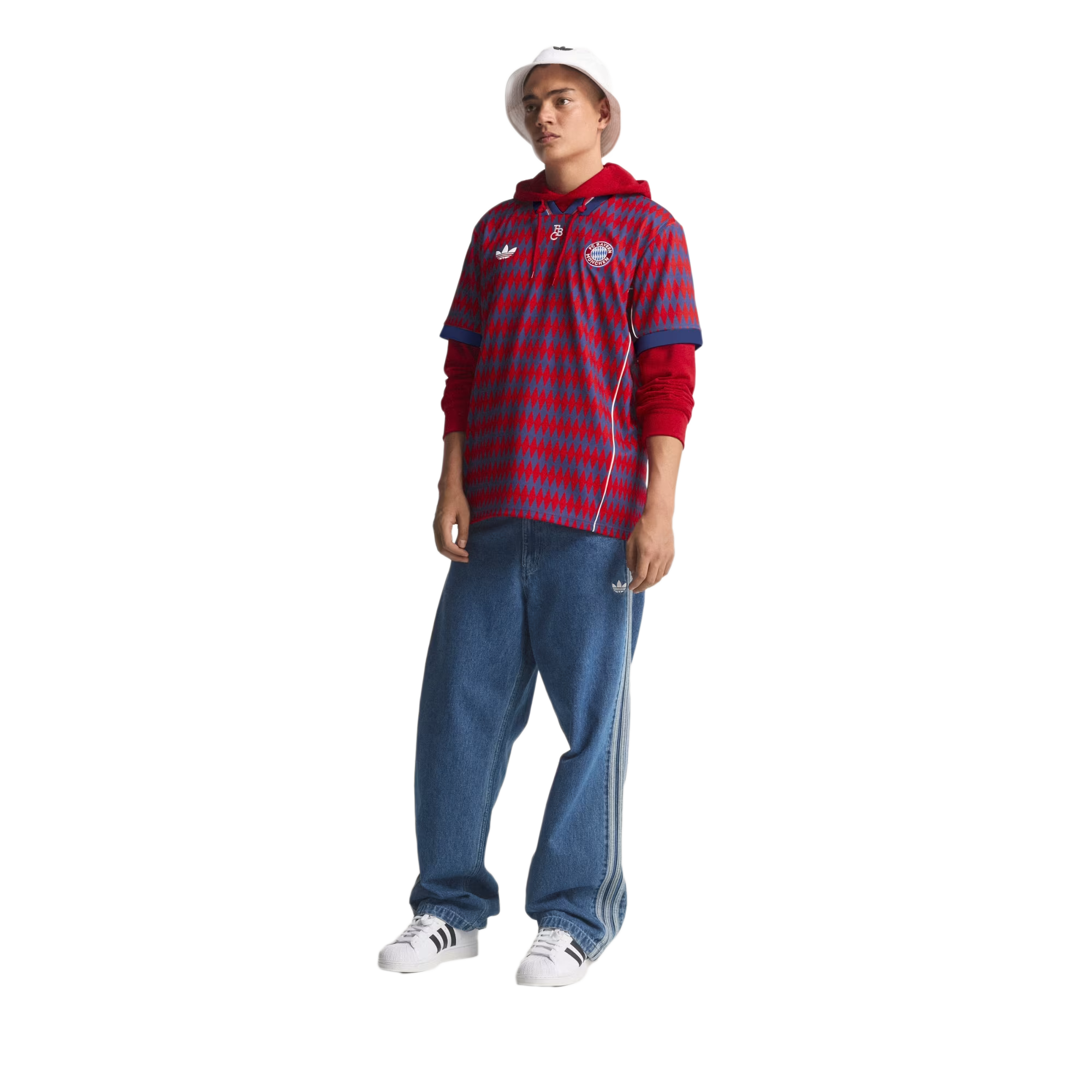 adidas FCB LF Jersey Red/Dkblue JM9421