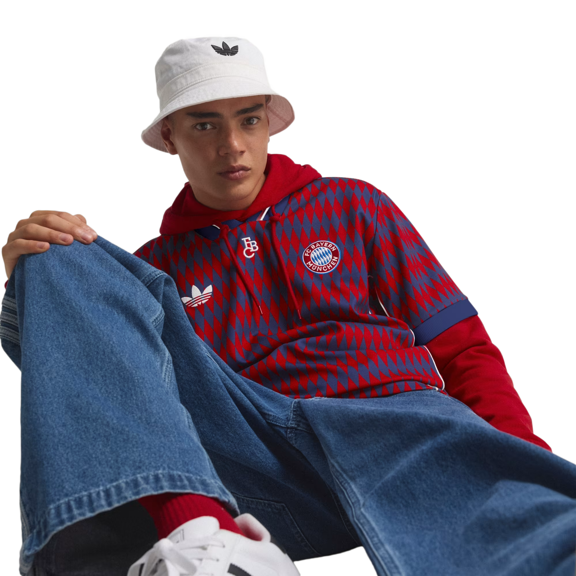 adidas FCB LF Jersey Red/Dkblue JM9421