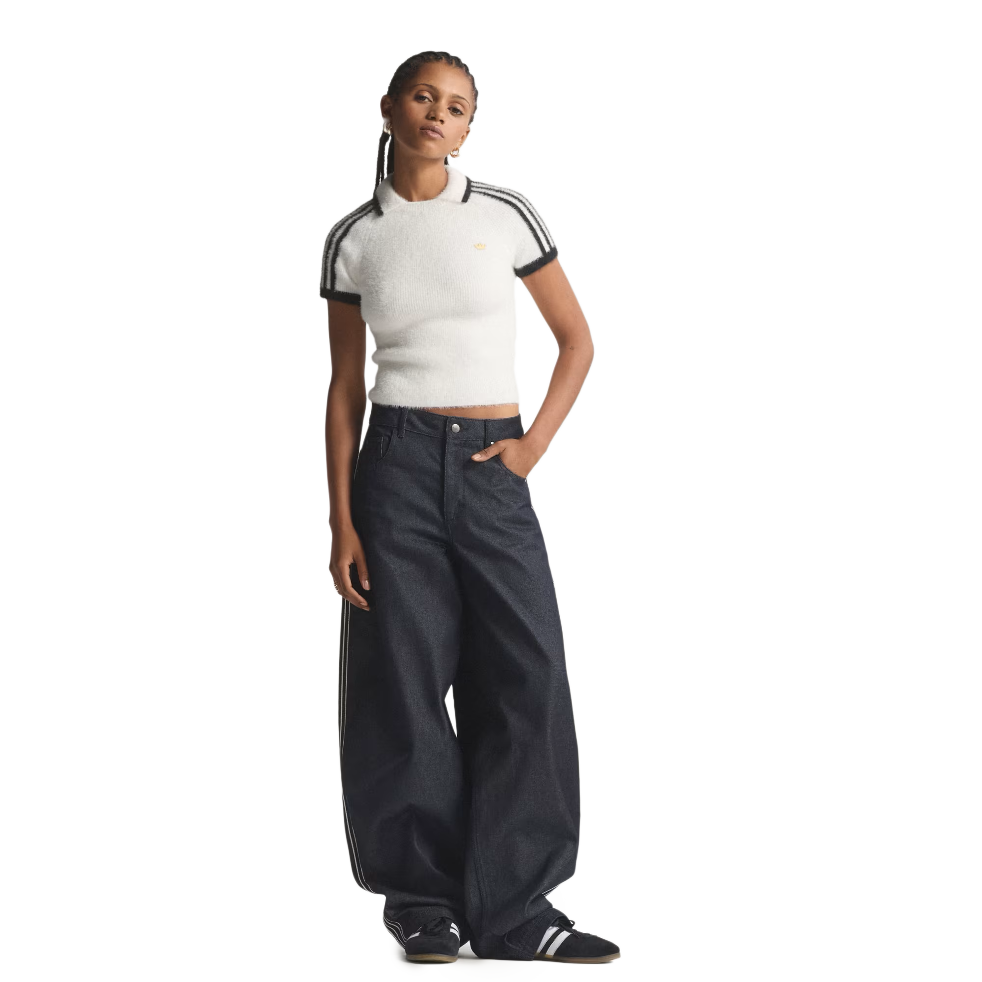 adidas Women's Knit Cali Tee Owhite KE1301