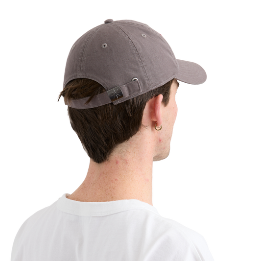 Pseushi Vintage Lettering Cap Grey/Maroon