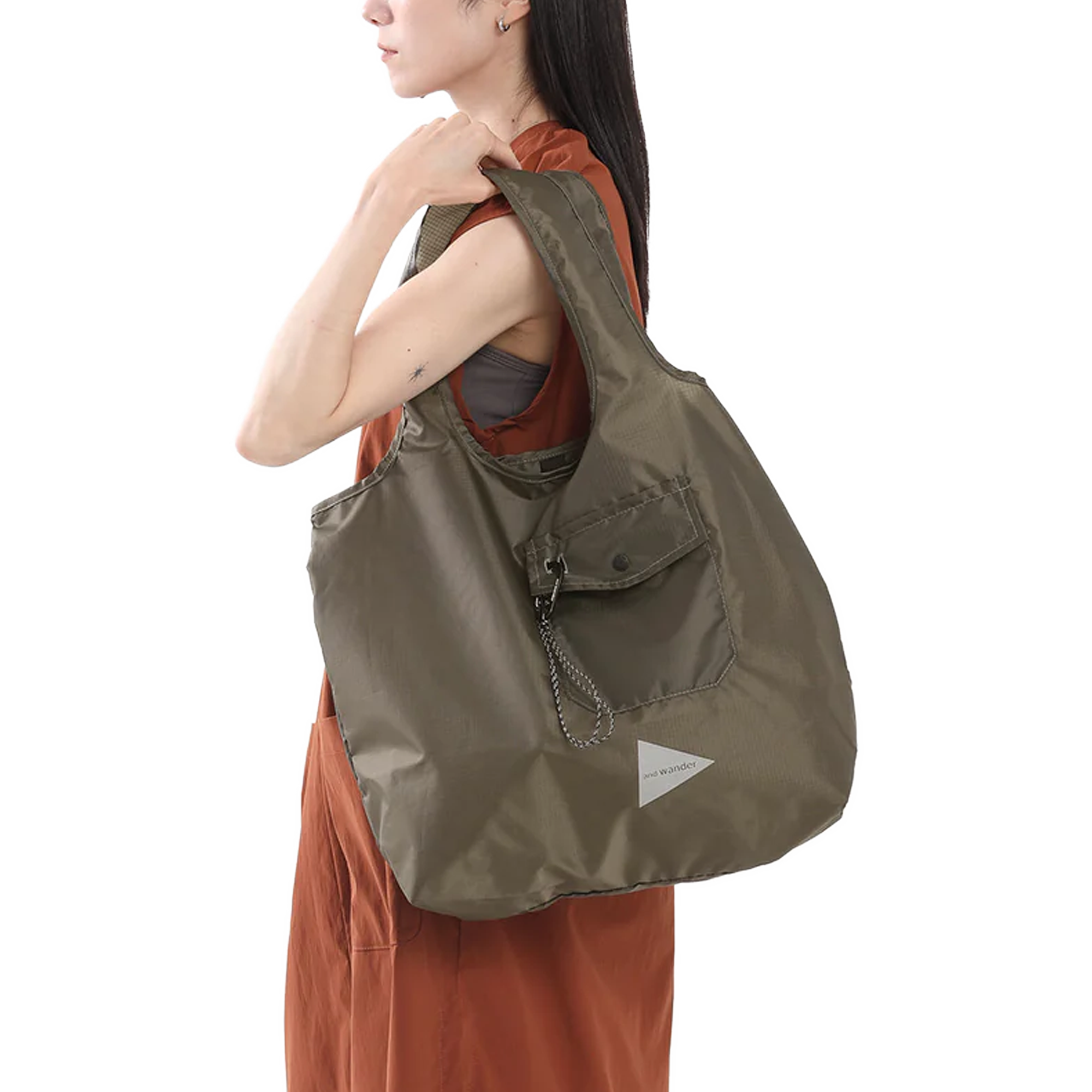 and wander Crispy Rip Grocery Pocket Bag Khaki