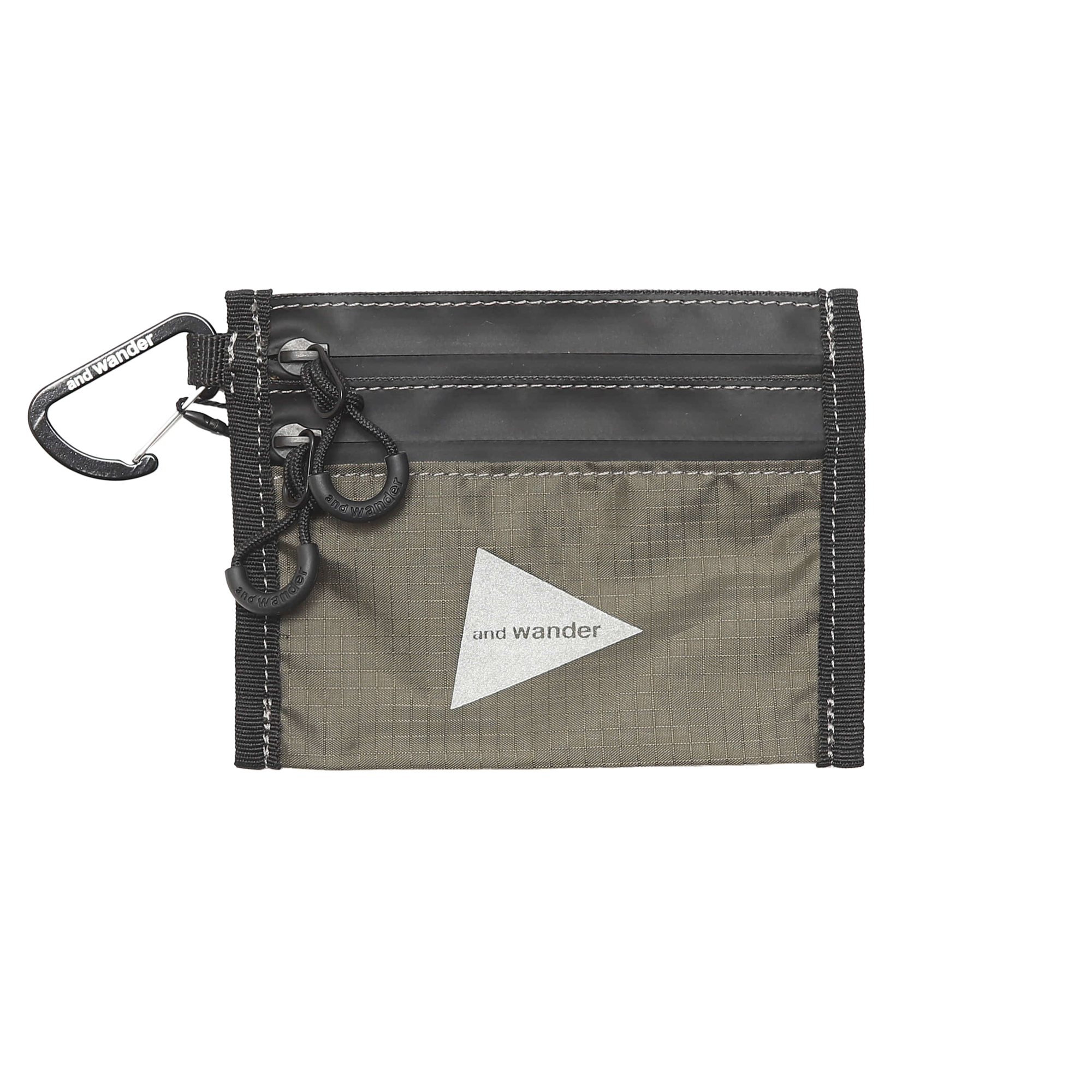 and wander Crispy Rip Mini Twin Pouch Khaki