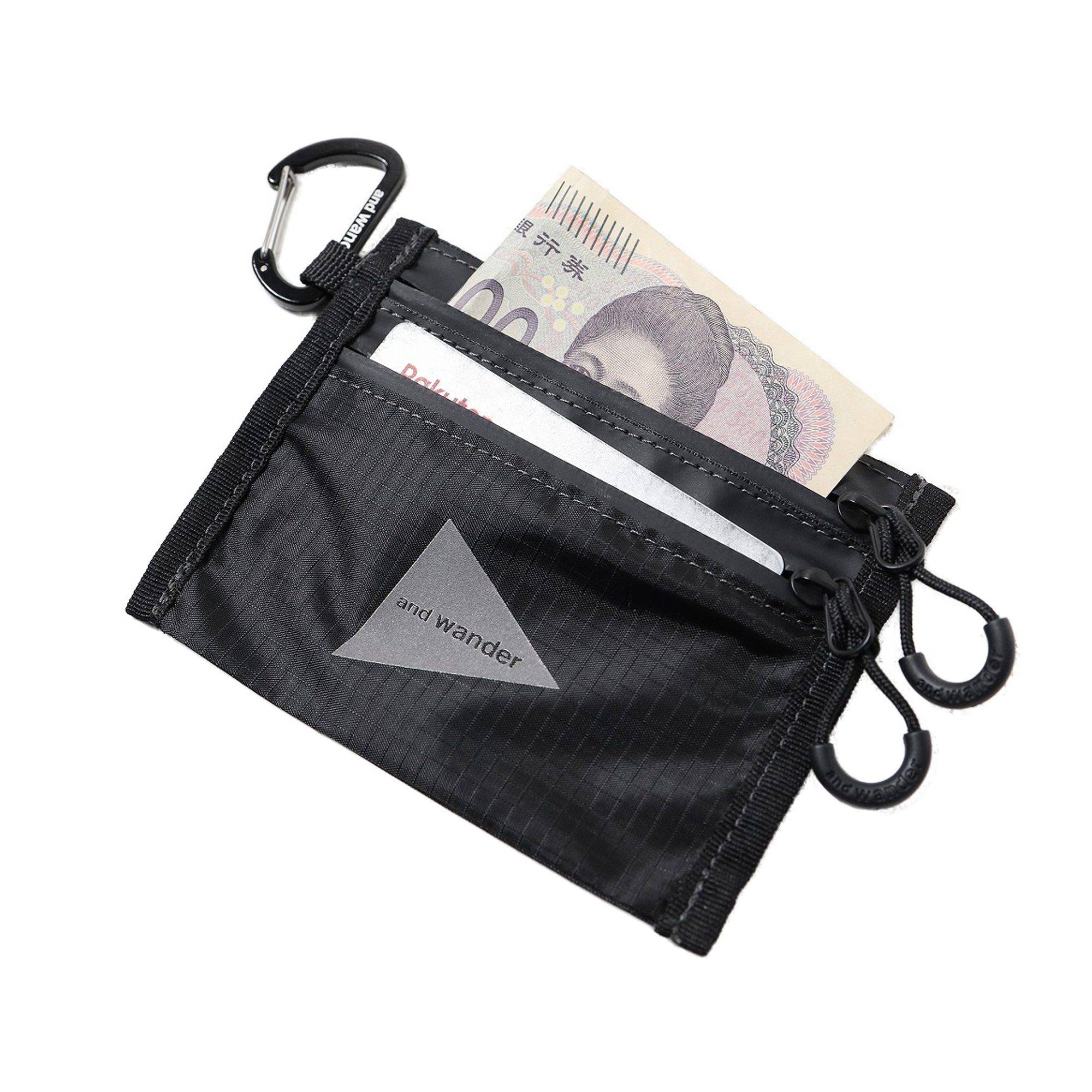and wander Crispy Rip Mini Twin Pouch Black