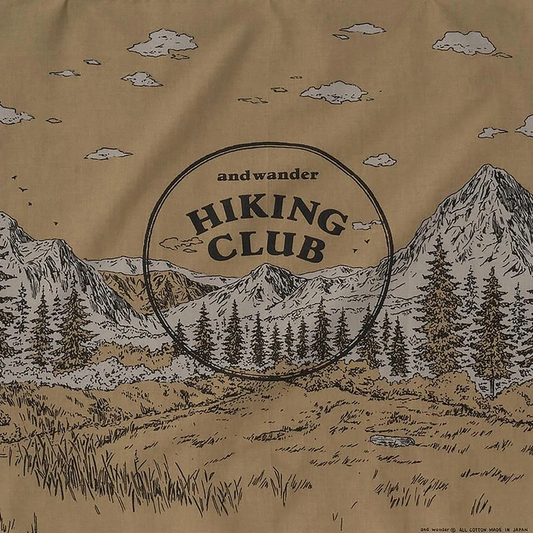 and wander Hiking Club Bandanna Beige