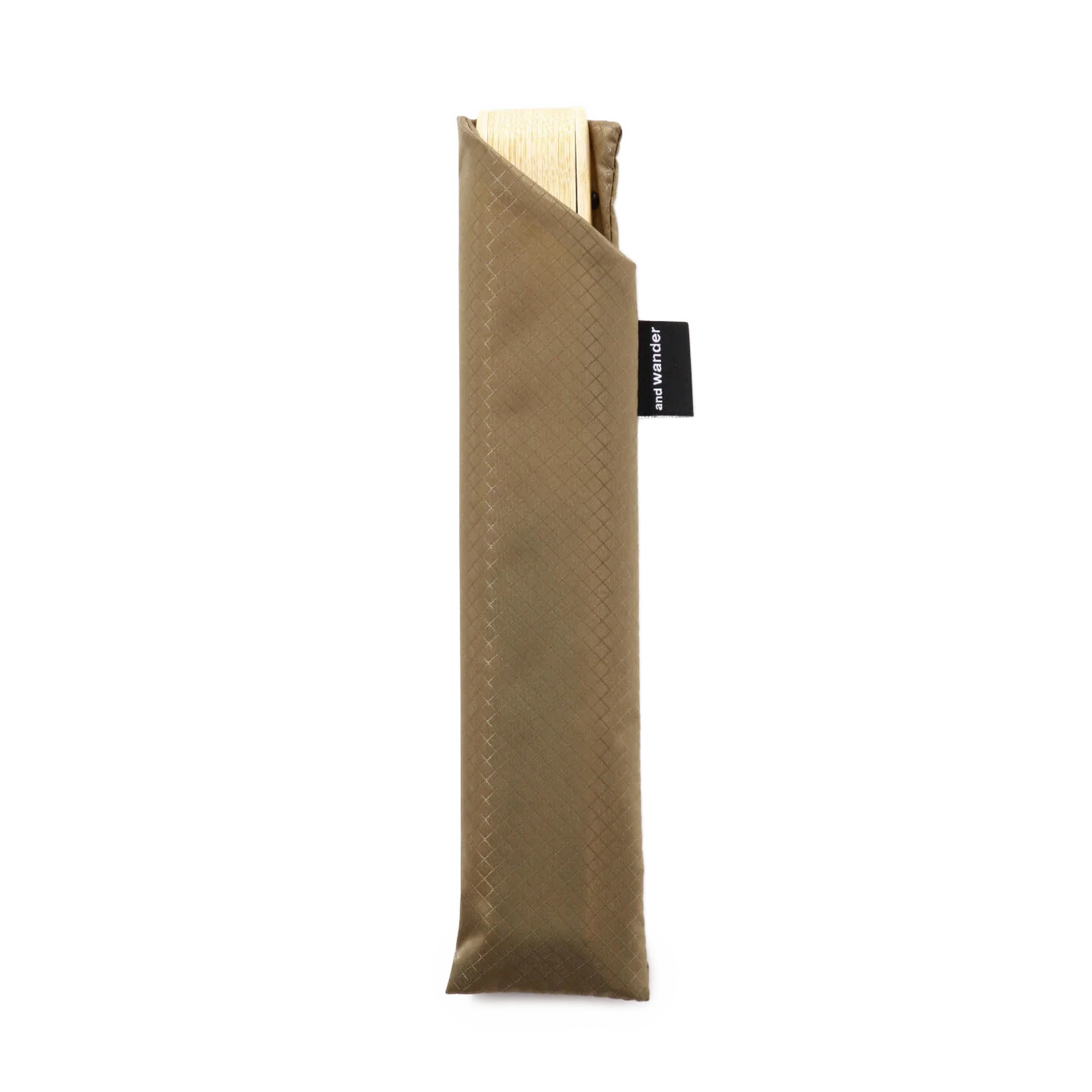 and wander Hiking Club Folding Hand Fan Beige