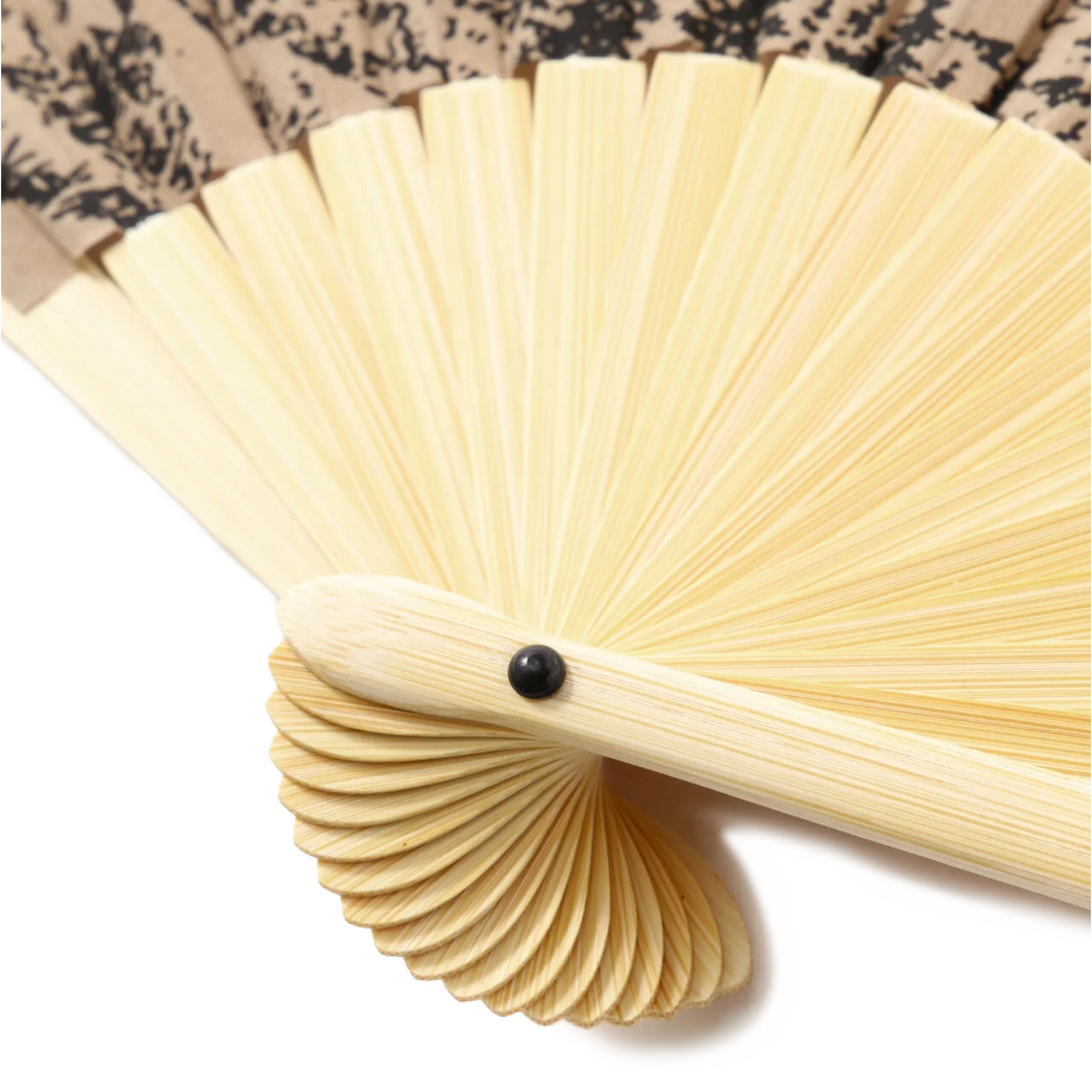 and wander Hiking Club Folding Hand Fan Beige