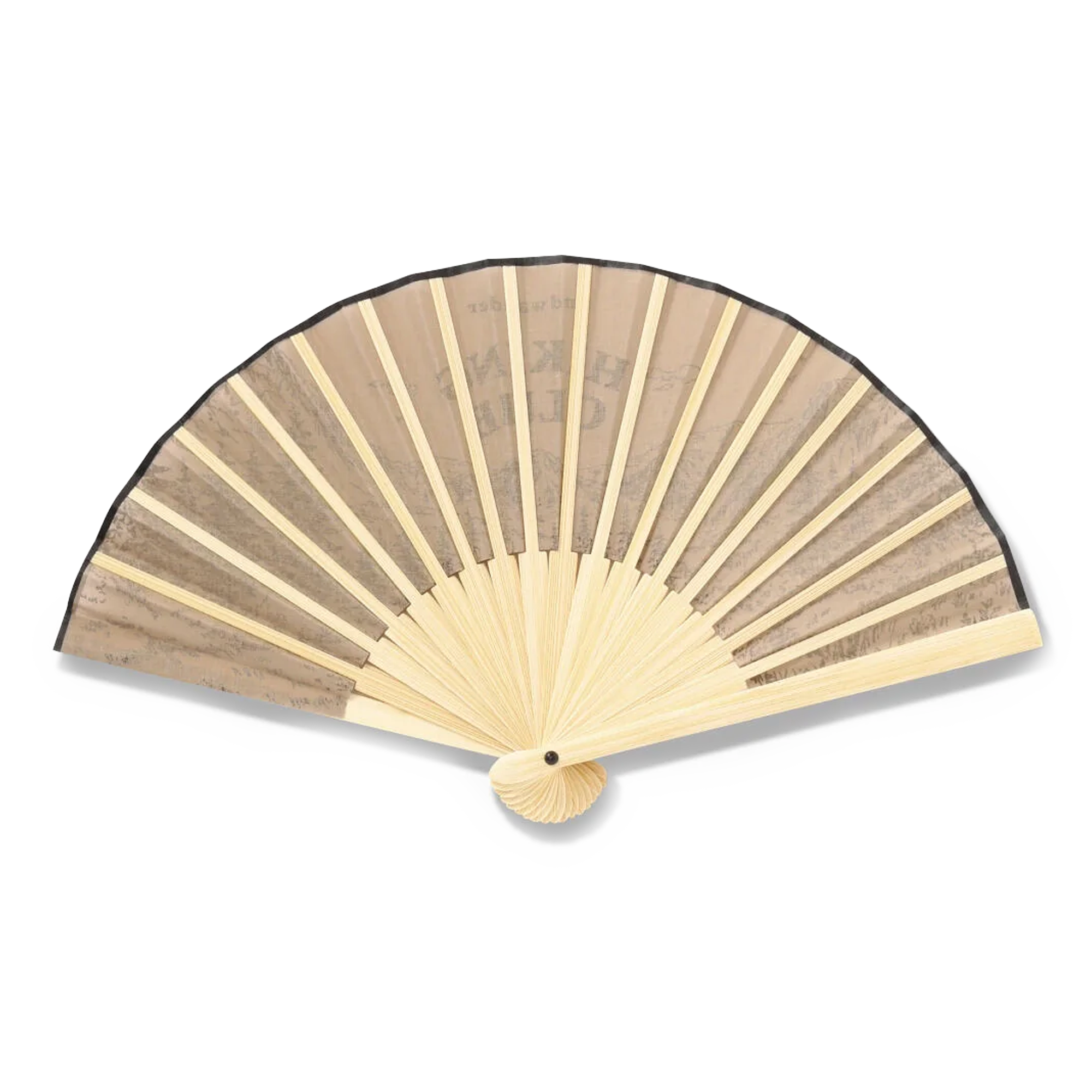 and wander Hiking Club Folding Hand Fan Beige