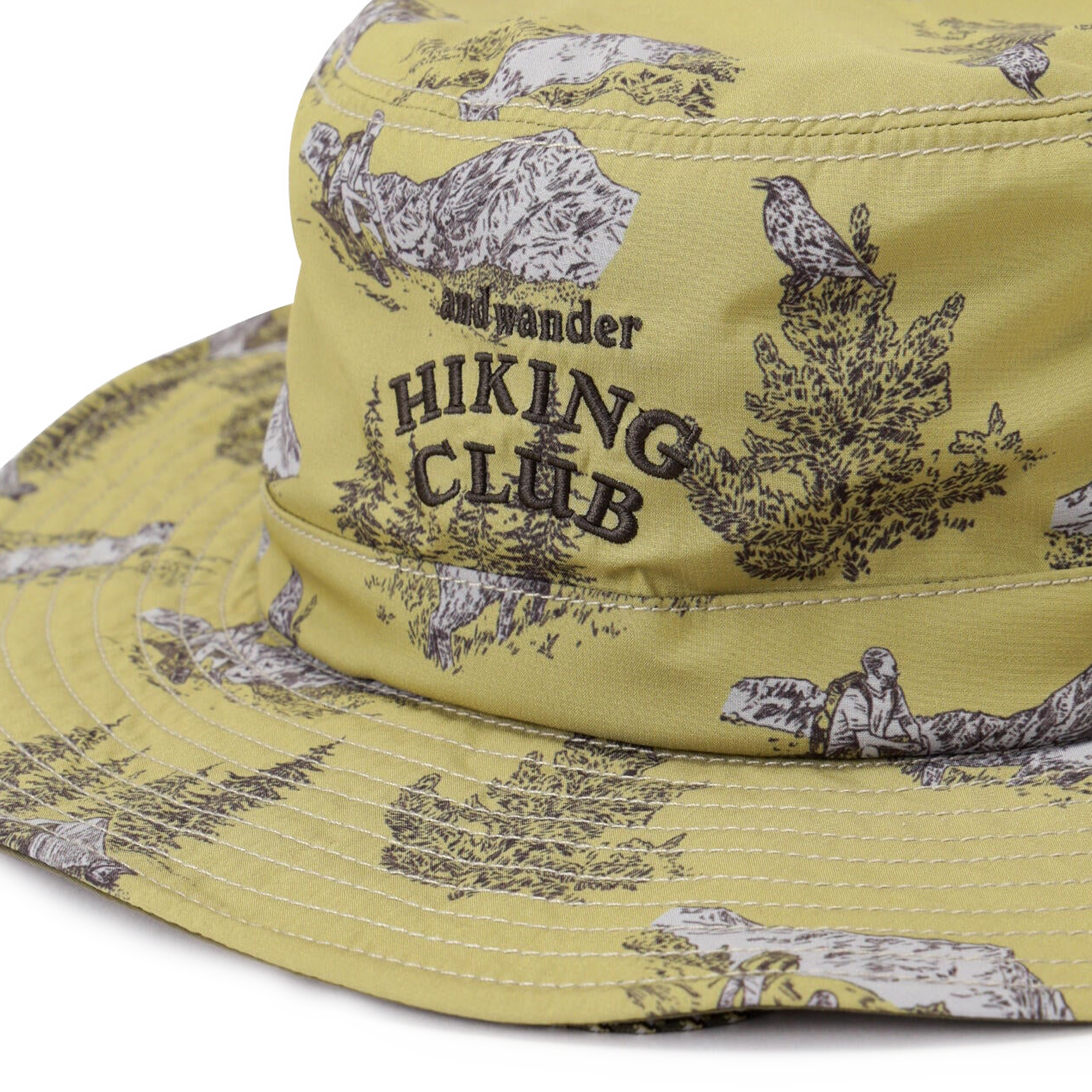 and wander Hiking Club Reversible Hat Beige