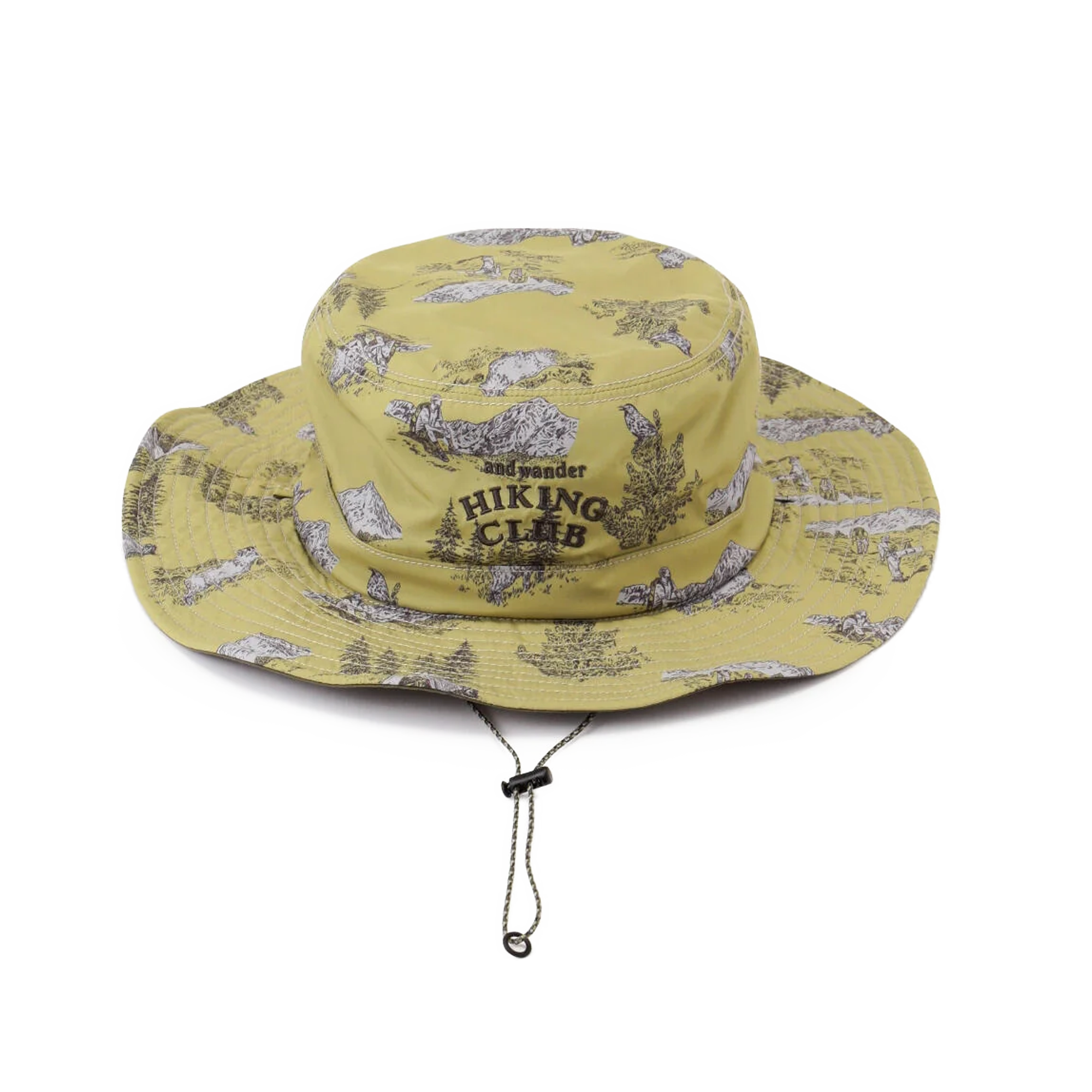 and wander Hiking Club Reversible Hat Beige