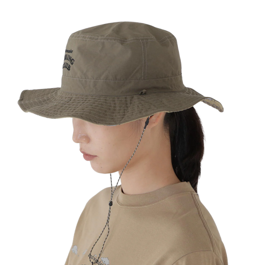 and wander Hiking Club Reversible Hat Beige