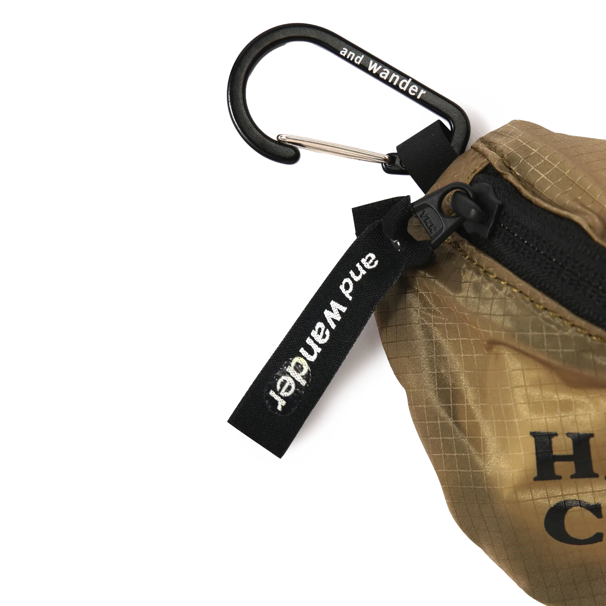 and wander Hiking Club Sil Mini Pouch Beige