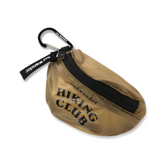 and wander Hiking Club Sil Mini Pouch Beige