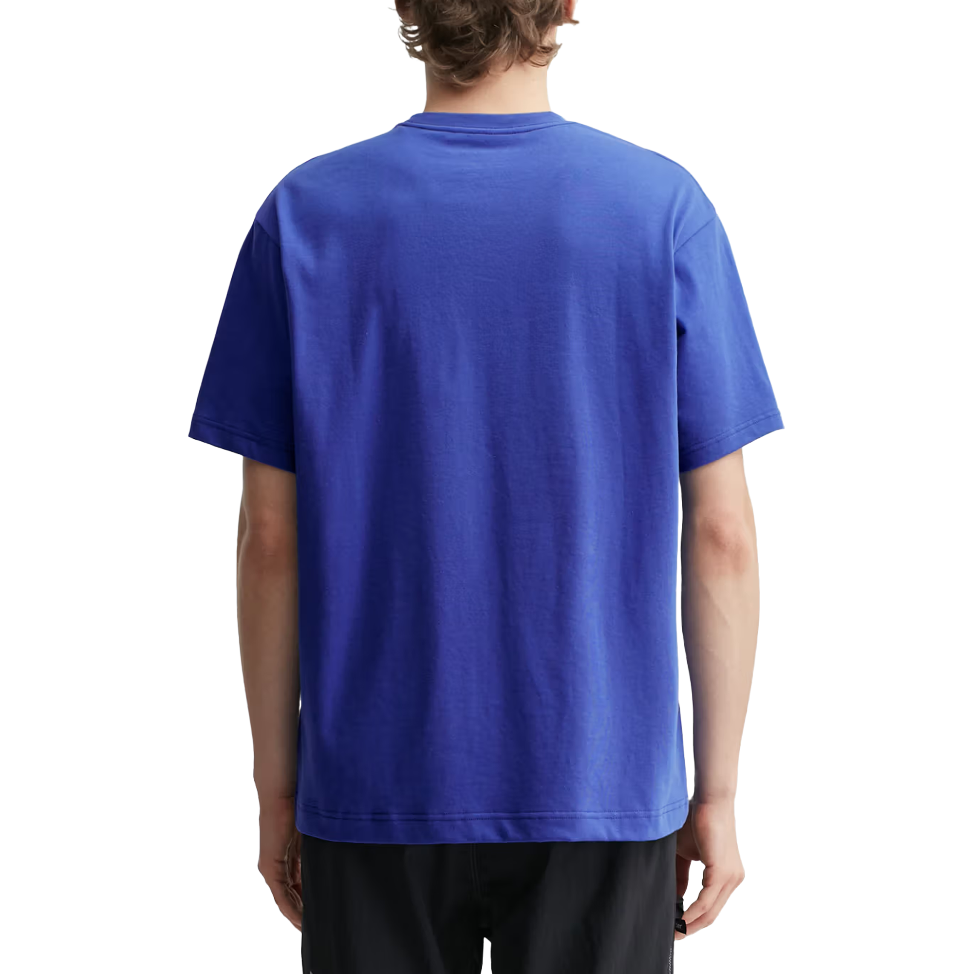 and wander Logo Short Sleeve T-Shirt Blue