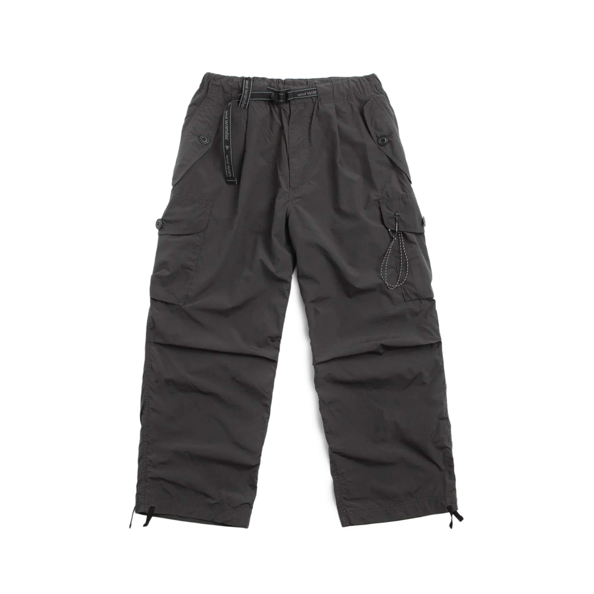 and wander Oversized Cargo Pants Charcoal