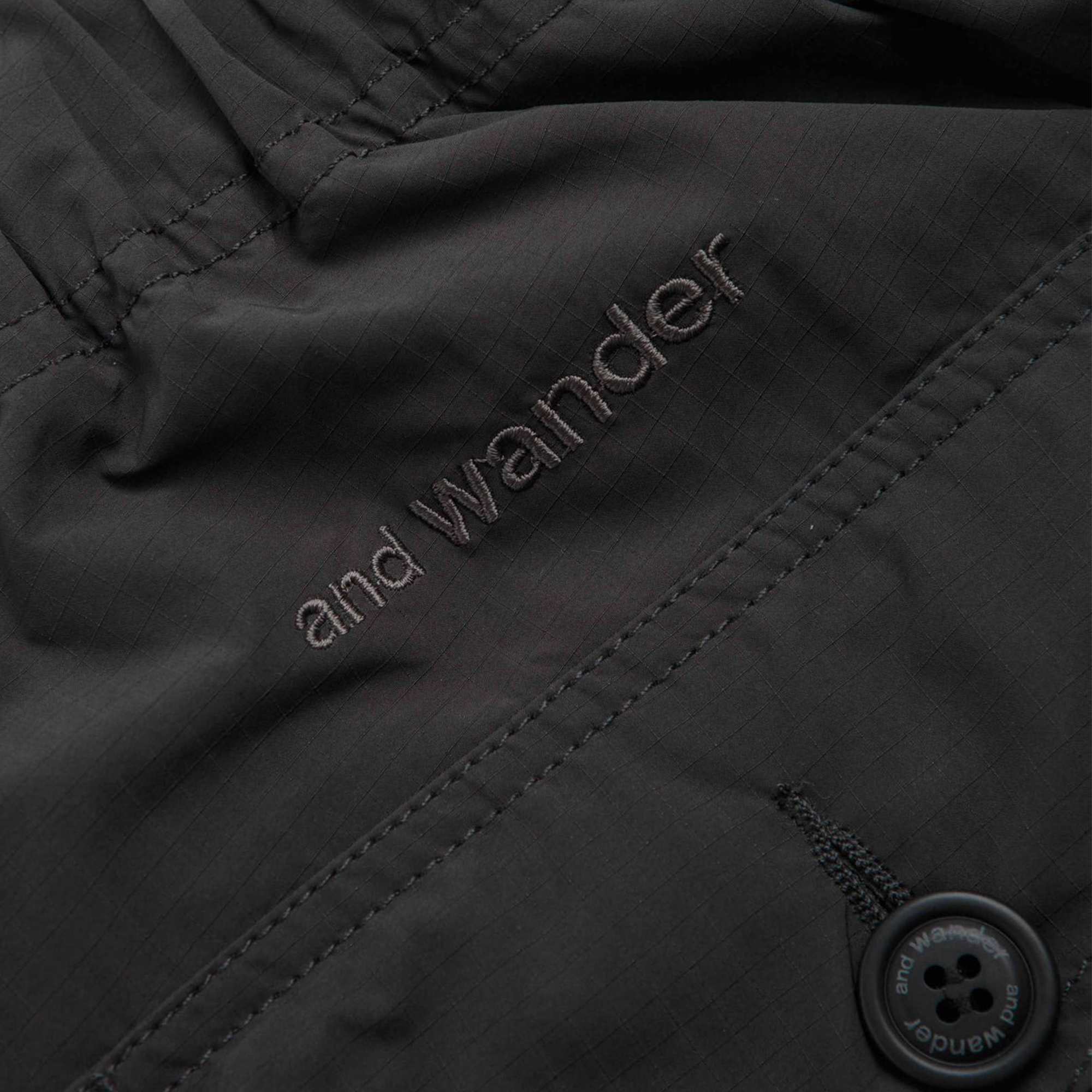 and wander Oversized Cargo Pants Charcoal