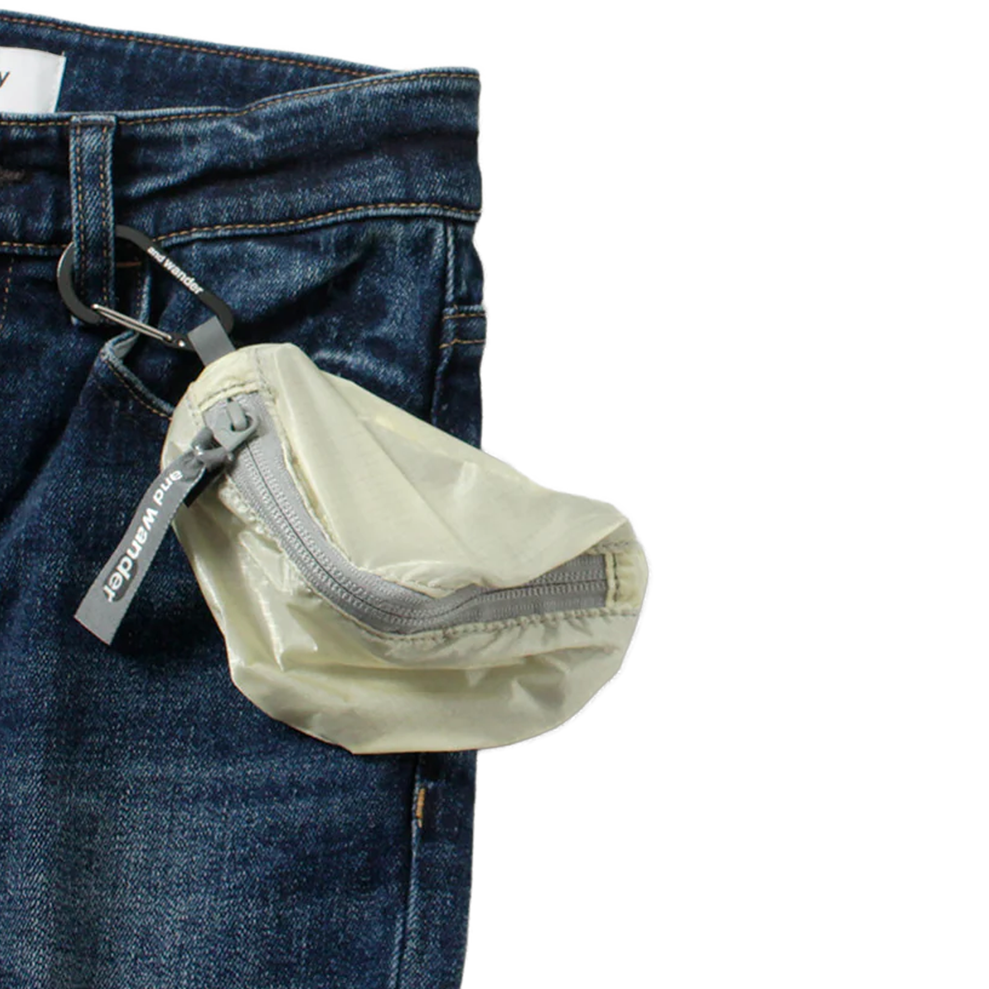 and wander Sil Mini Pouch Yellow Green
