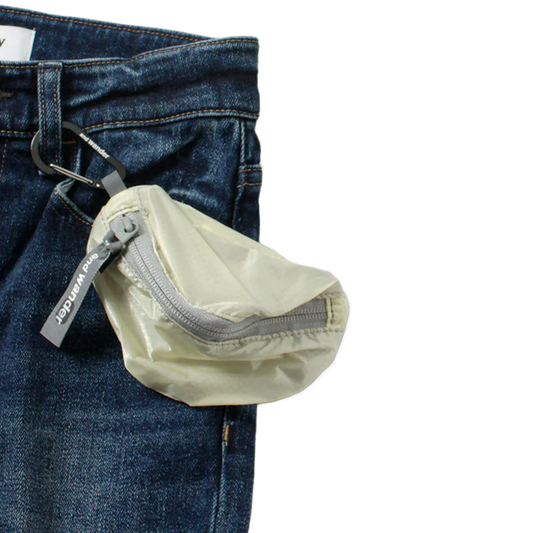 and wander Sil Mini Pouch Yellow Green