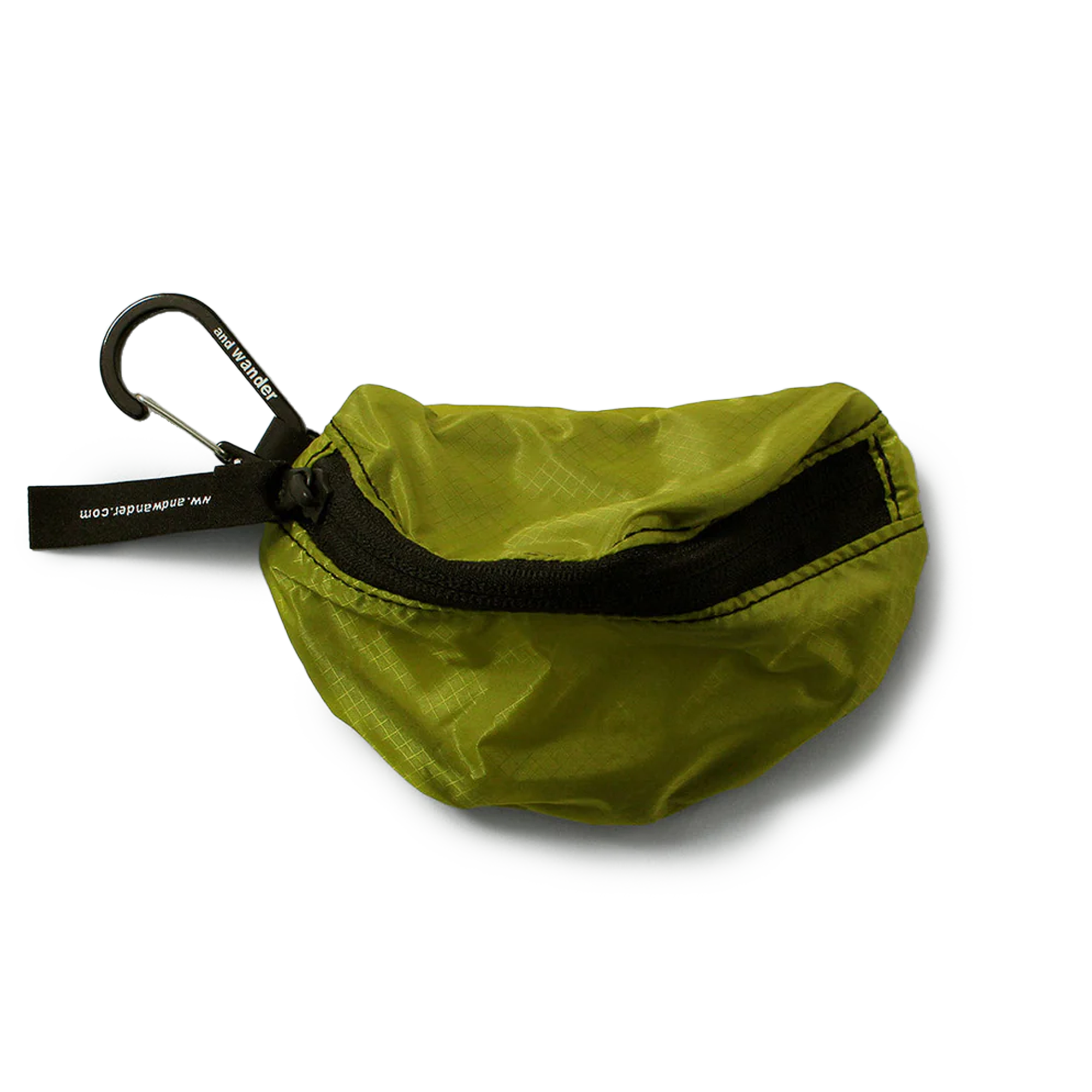 and wander Sil Mini Pouch Yellow Green