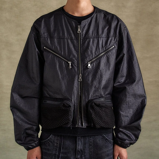 Andersson Bell Convex Collarless Jacket Black AWA696M