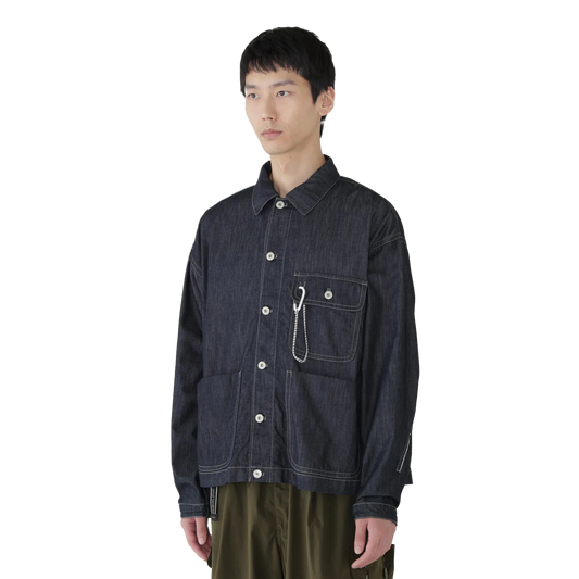 and wander Dry Easy Denim Shirts Jacket Navy