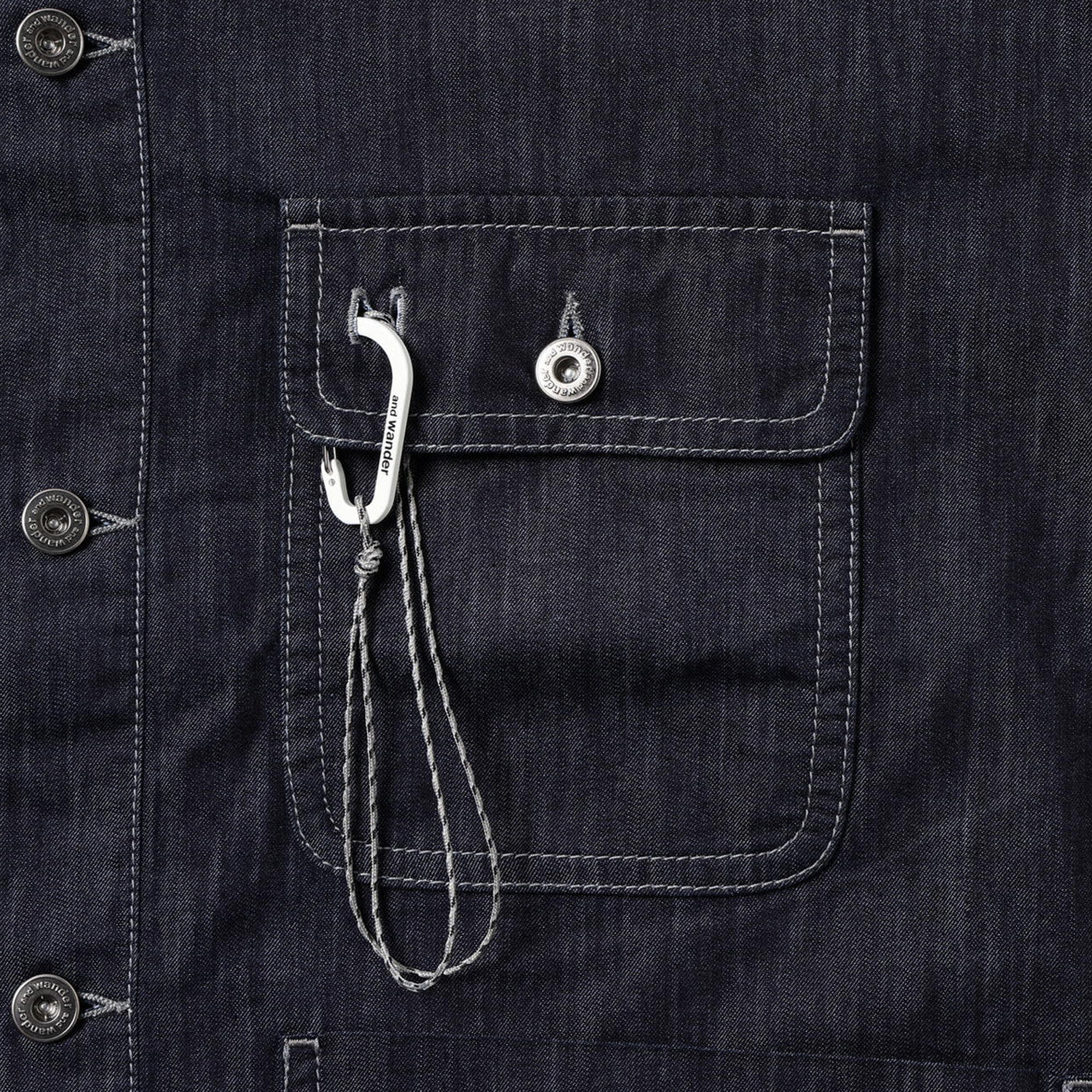and wander Dry Easy Denim Shirts Jacket Navy