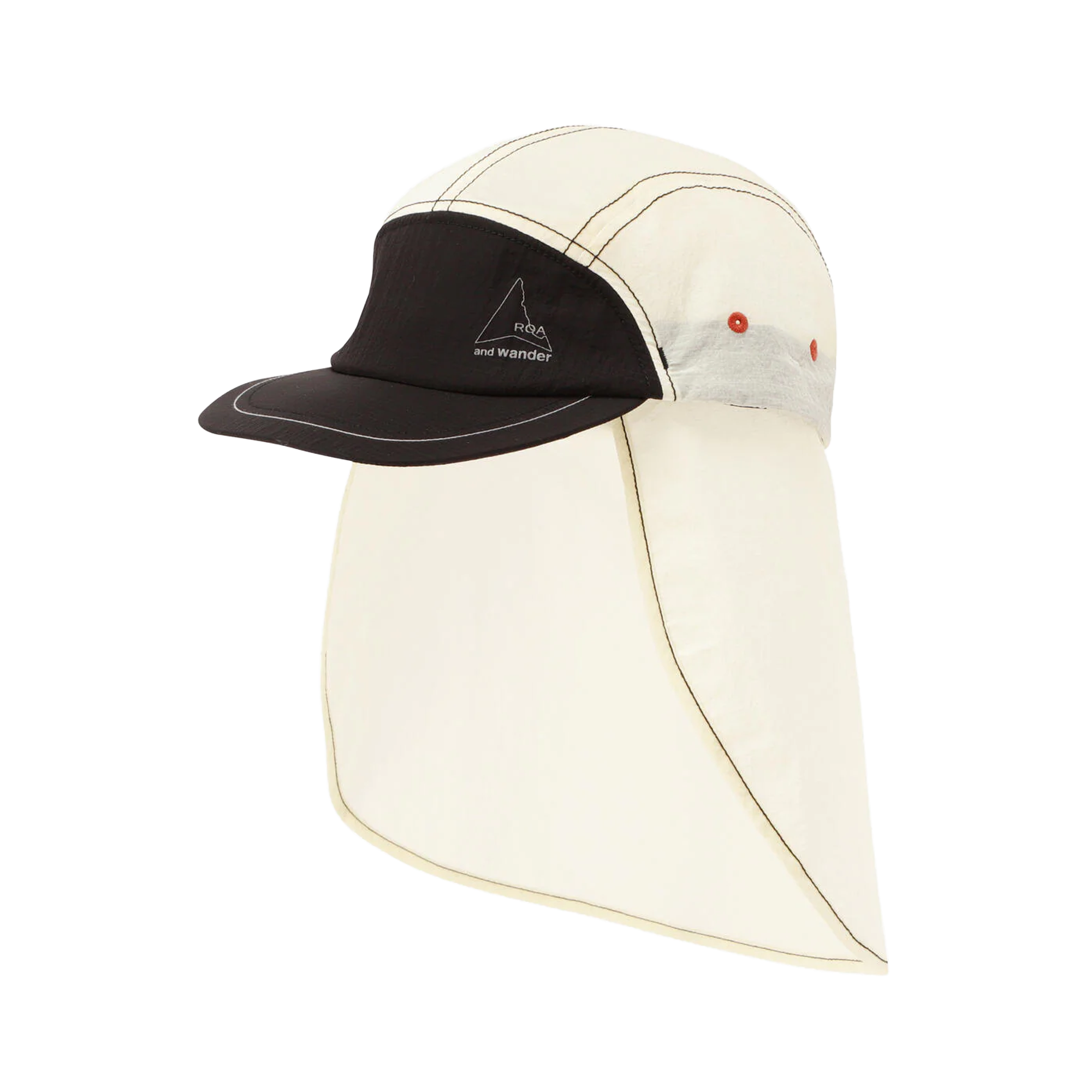 and wander x Roa Ripstop Wind Cap Off White