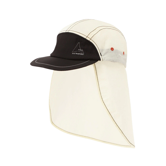 and wander x Roa Ripstop Wind Cap Off White