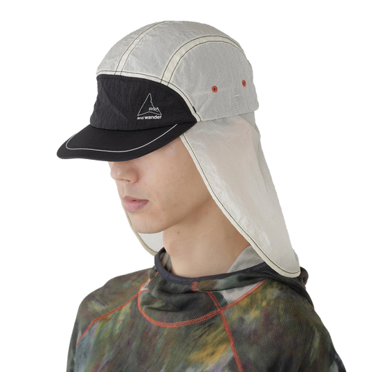 and wander x Roa Ripstop Wind Cap Off White