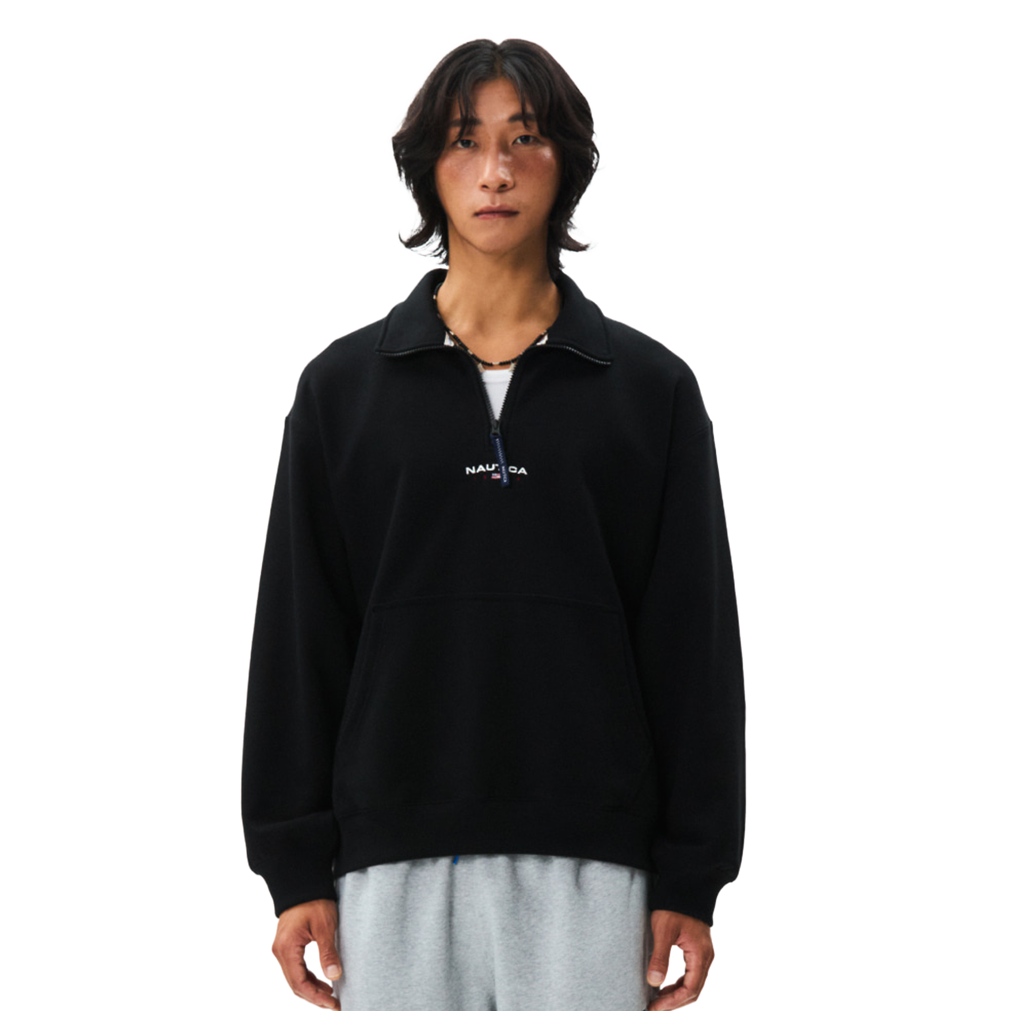 Nautica Korea 83Flag Half-Zip Sweatshirt Black