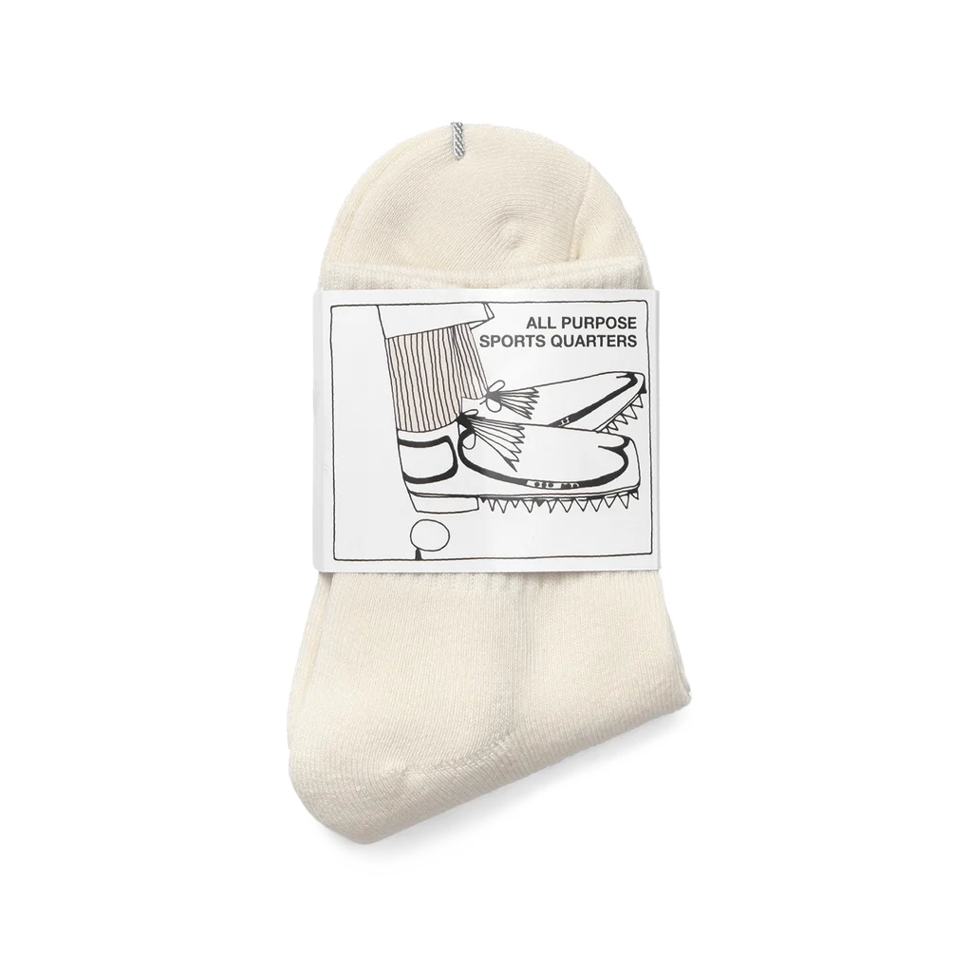 Metalwood Metal Logo Quarter Sock Off-White/Spruce