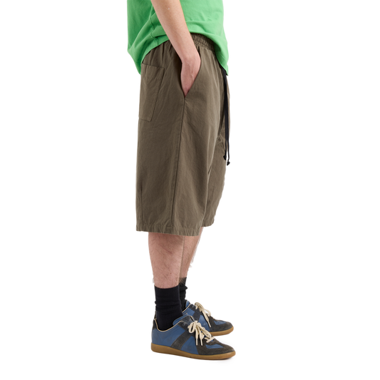 Pseushi Elasticated Cotton Shorts Bark