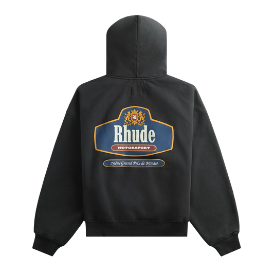 R H U D E Racing Crest Hoodie Vintage Black/ Navy