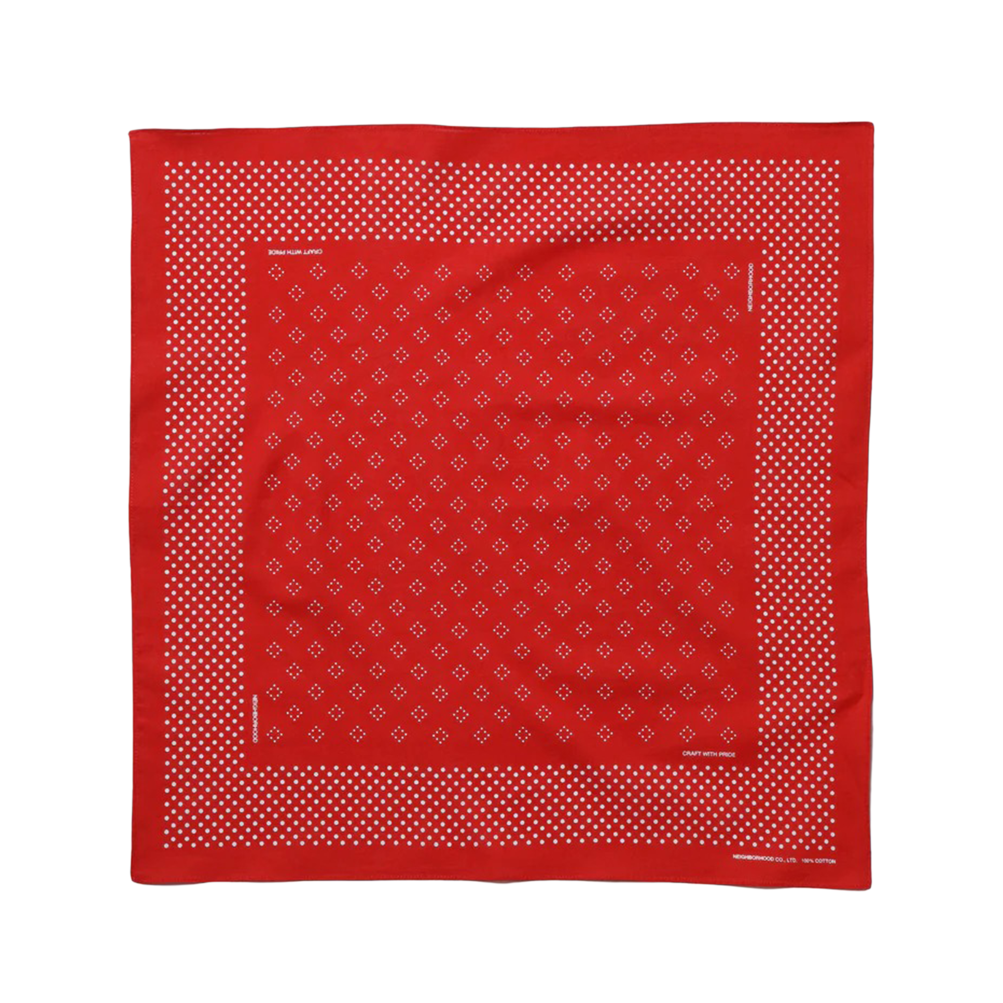 Neighborhood Dot Pattern Bandana Red 252BXNH-AC02