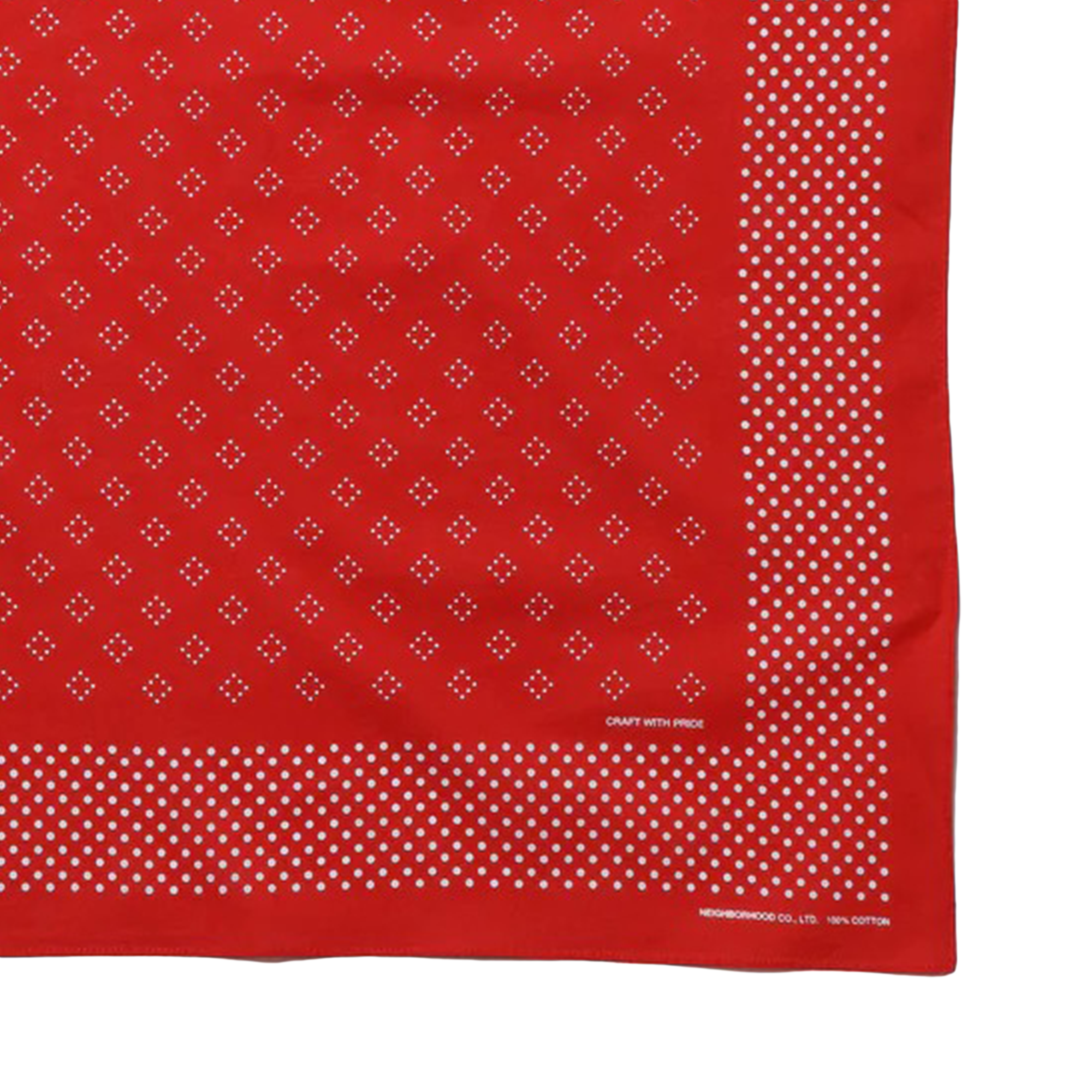Neighborhood Dot Pattern Bandana Red 252BXNH-AC02
