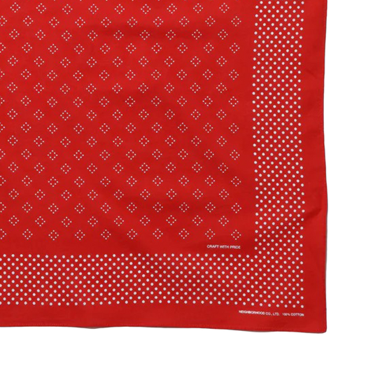 Neighborhood Dot Pattern Bandana Red 252BXNH-AC02