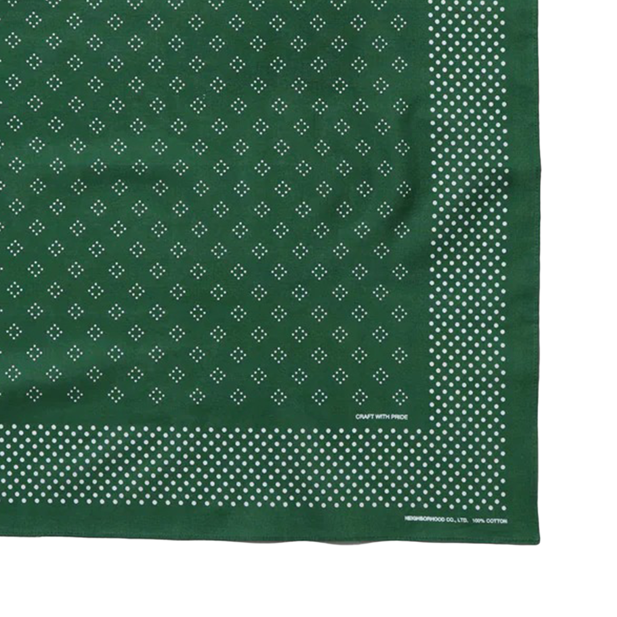 Neighborhood Dot Pattern Bandana Green 252BXNH-AC02