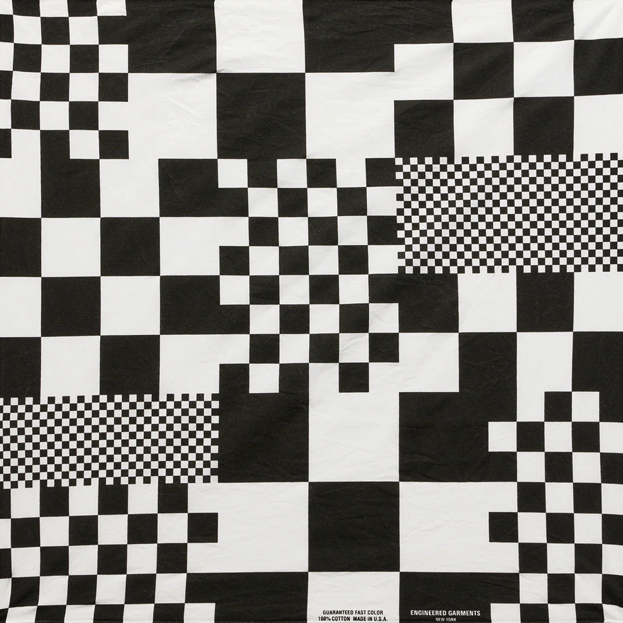 Engineered Garments Printed Bandana White Checker