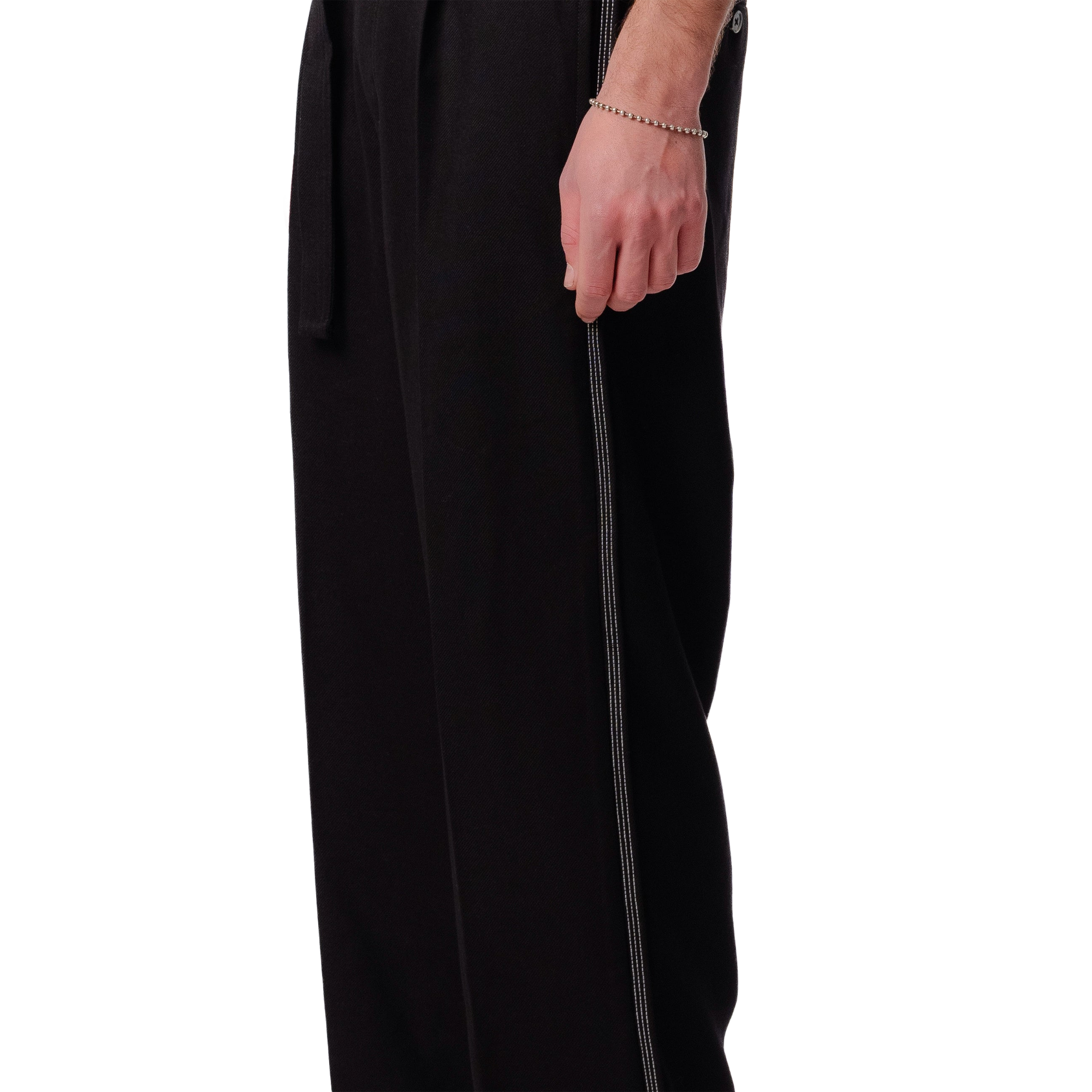 Beach Brains Pleated Work Pant Black/White
