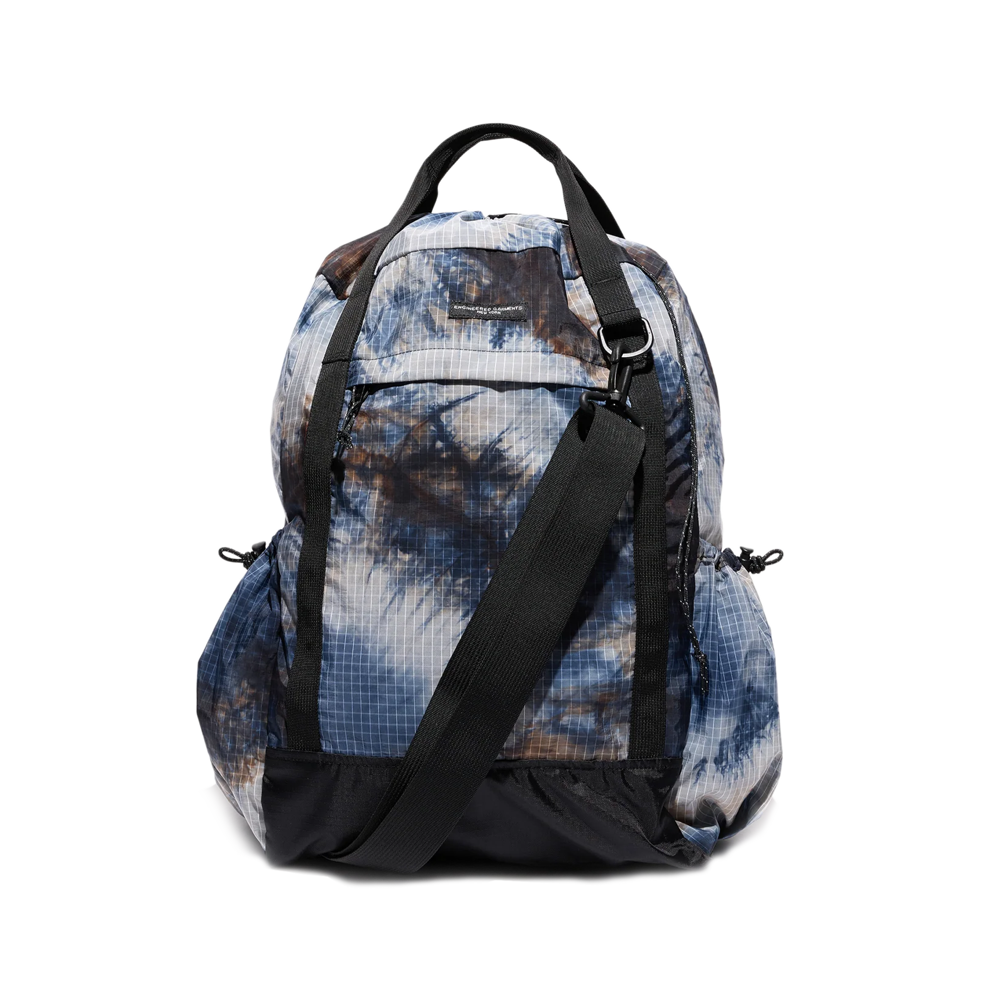 Engineered Garments UL 3 Way Bag Navy Nylon Tie Dye Print Ripstop