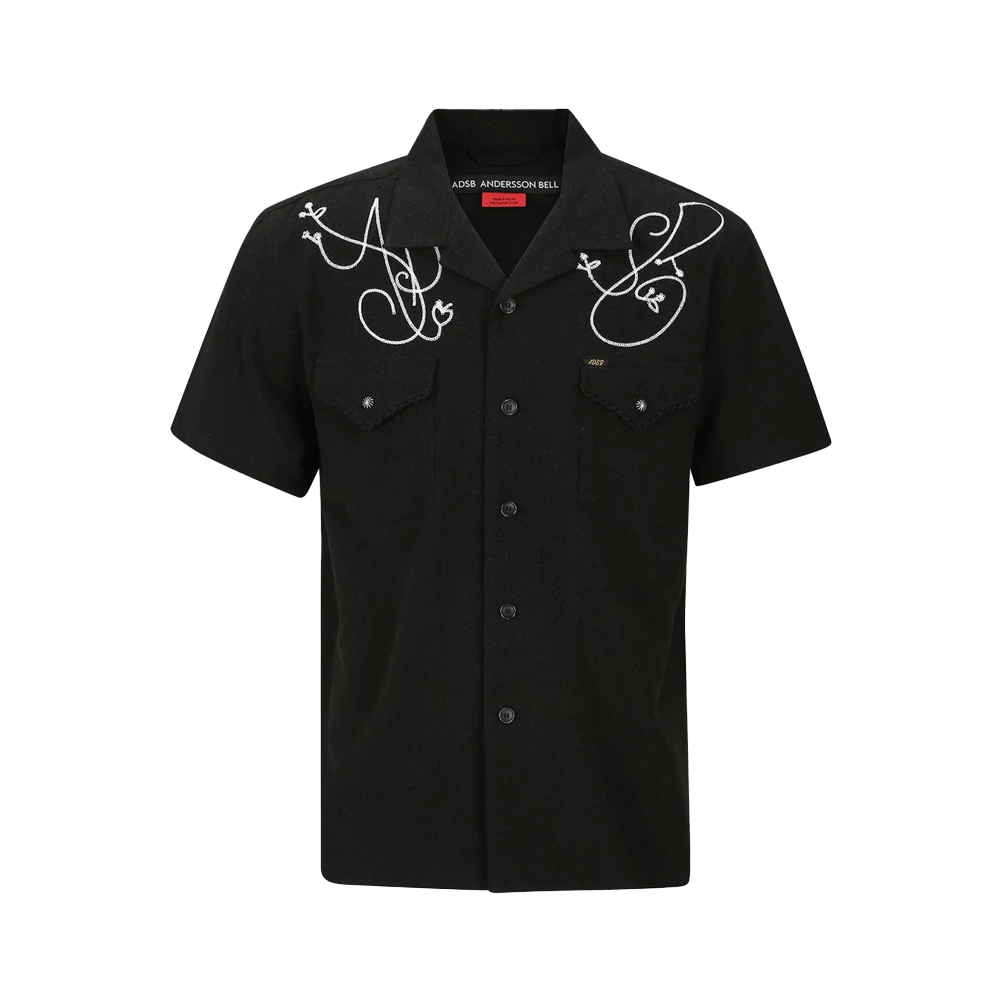 Andersson Bell Black ADSB Chain Embroidery Shirts Black ATB1280M