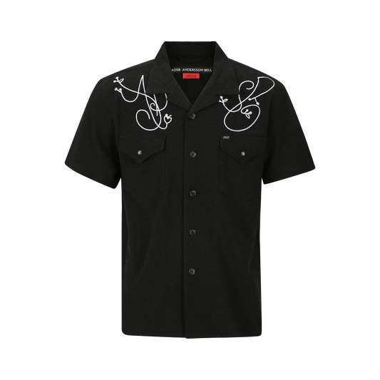 Andersson Bell Black ADSB Chain Embroidery Shirts Black ATB1280M