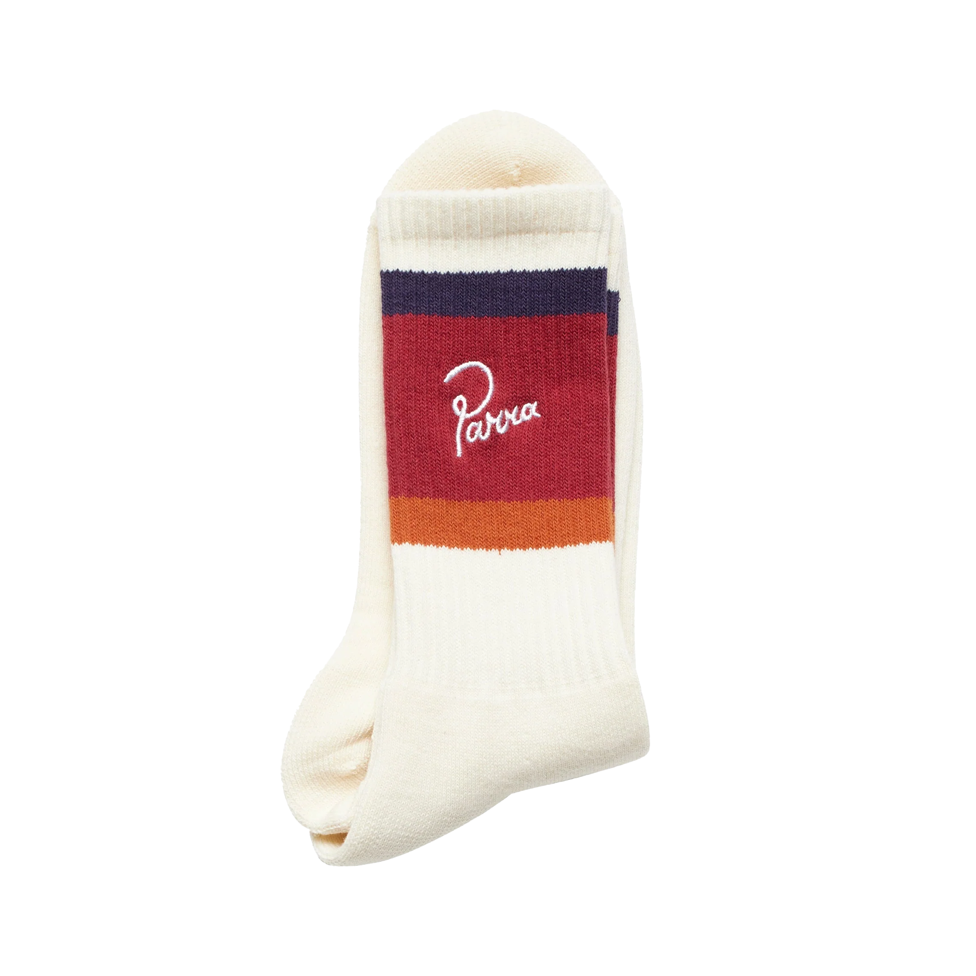 By Parra Script Logo Crew Socks Off White 50255 Laced