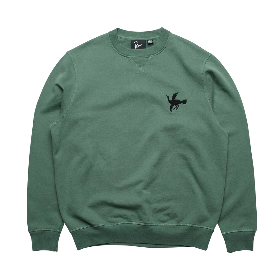 By Parra Snaked By A Horse Crewneck Sweatshirt Pine Green 50216