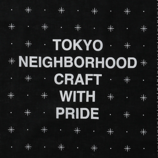 Neighborhood Line Pattern Bandana Black