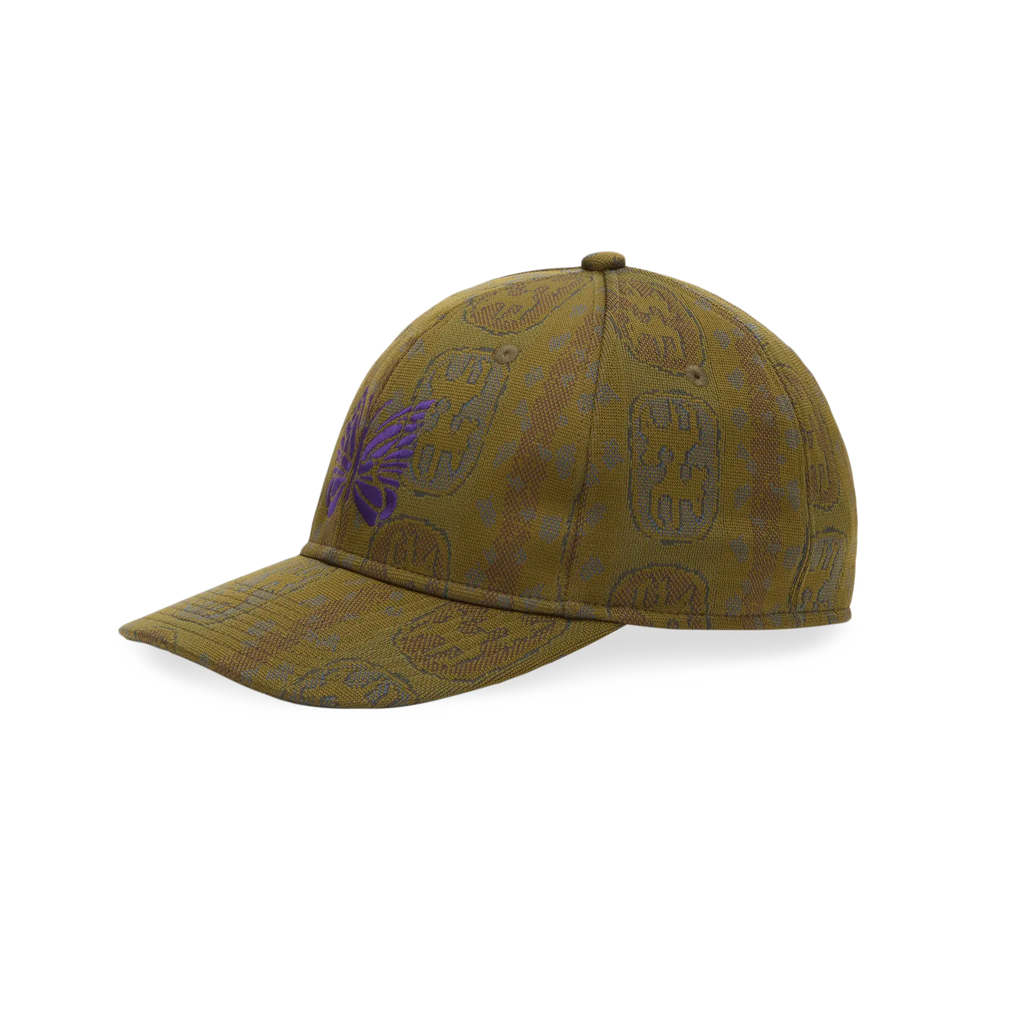 Needles Baseball Cap Poly Jacquard Olive