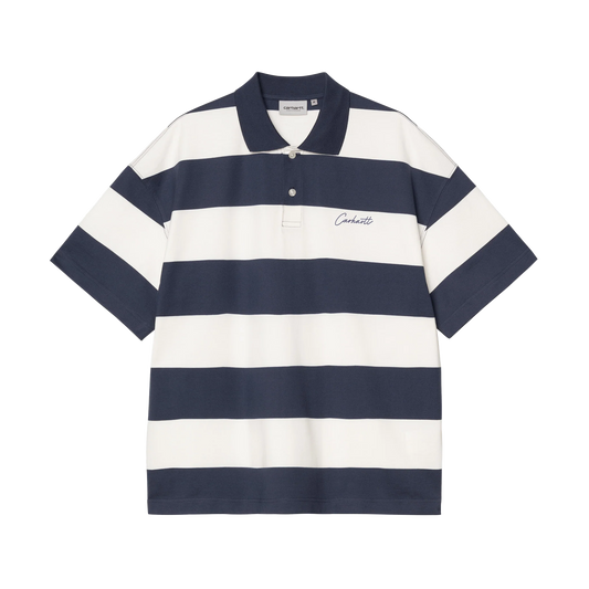Carhartt WIP S/S Delray Polo Delray Stripe Blue
