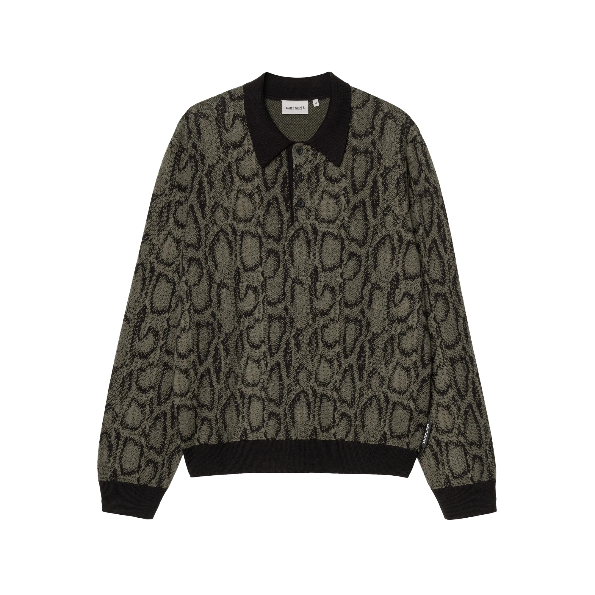 Carhartt WIP L/S Snake Polo Snake Camo Jacquard Leaf